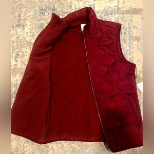 Maroon puffy vest